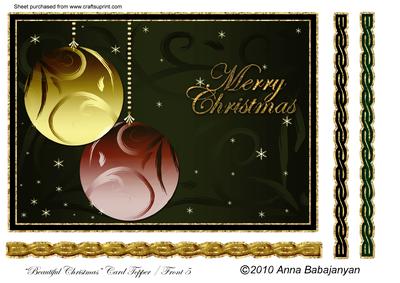 Beautiful Christmas Card Topper / Front 5