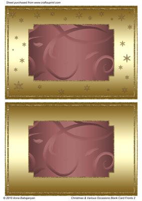 Christmas & Various Occasions Blank Card Fronts 2