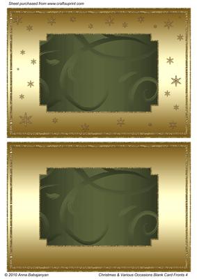 Christmas & Various Occasions Blank Card Fronts 4