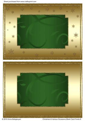 Christmas & Various Occasions Blank Card Fronts 6