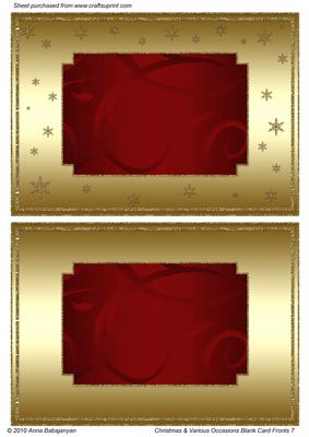 Christmas & Various Occasions Blank Card Fronts 7
