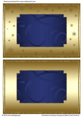 Christmas & Various Occasions Blank Card Fronts 8