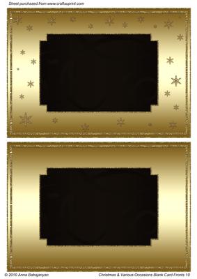 Christmas & Various Occasions Blank Card Fronts 10