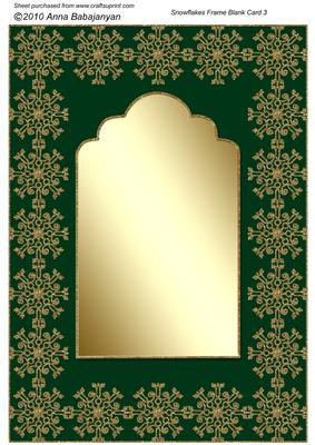 Snowflakes Frame Blank Card 3
