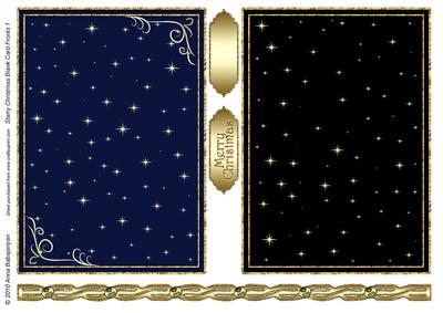Starry Christmas Blank Card Fronts