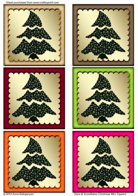 Stars & Snowflakes Christmas Mini Toppers
