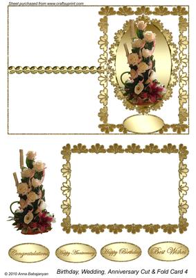 Birthday, Wedding, Anniversary Cut & Fold Card 4