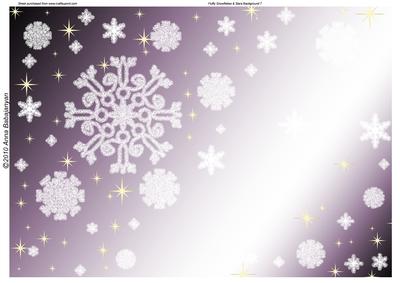 Fluffy Snowflakes & Stars Background 7