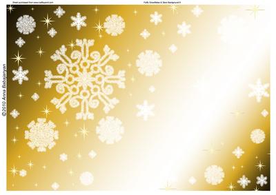 Fluffy Snowflakes & Stars Background 9