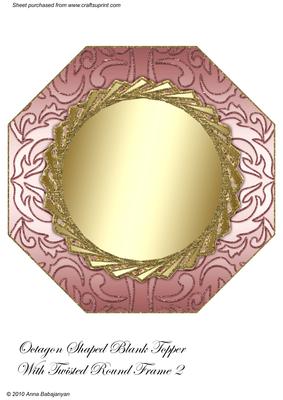 Octagon Shaped Blank Topper with Twisted Round Frame 2