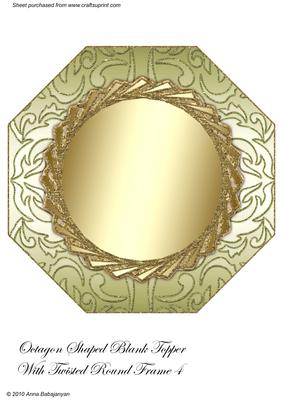 Octagon Shaped Blank Topper with Twisted Round Frame 4
