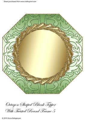 Octagon Shaped Blank Topper with Twisted Round Frame 5