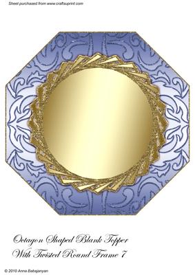 Octagon Shaped Blank Topper with Twisted Round Frame 7