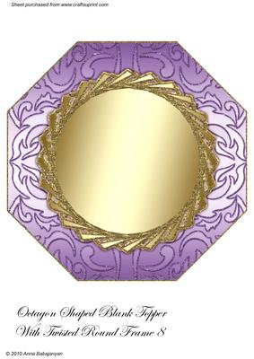 Octagon Shaped Blank Topper with Twisted Round Frame 8