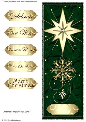 Christmas Composition Dl Card 1