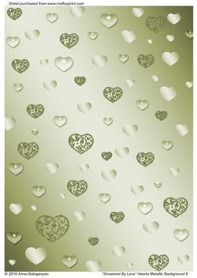 Showered by Love Hearts Metallic Background 5