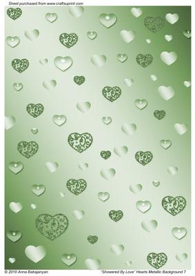 Showered by Love Hearts Metallic Background 7