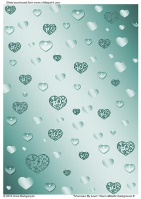 Showered by Love Hearts Metallic Background 8