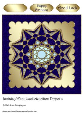Birthday / Good Luck Medallion Topper 3