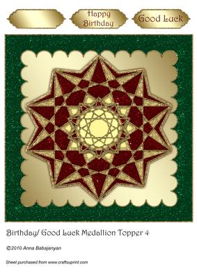 Birthday / Good Luck Medallion Topper 4