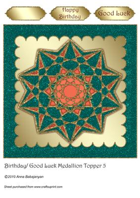 Birthday / Good Luck Medallion Topper 5