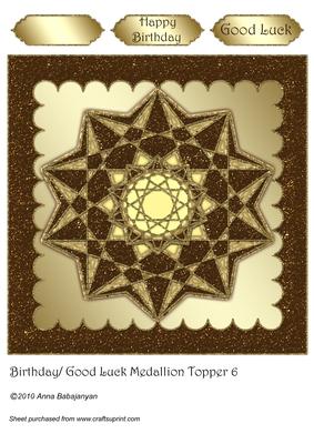 Birthday / Good Luck Medallion Topper 6