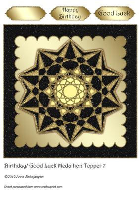 Birthday / Good Luck Medallion Topper 7