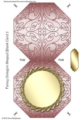 Fancy Octagon Shaped Blank Card 2
