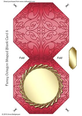 Fancy Octagon Shaped Blank Card 8