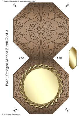 Fancy Octagon Shaped Blank Card 9