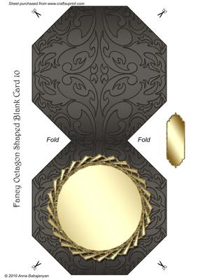 Fancy Octagon Shaped Blank Card 10