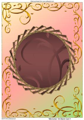 Memories A4 Blank Card 1