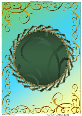 Memories A4 Blank Card 3