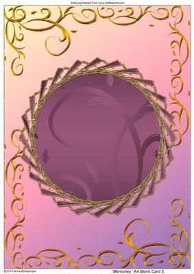 Memories A4 Blank Card 5