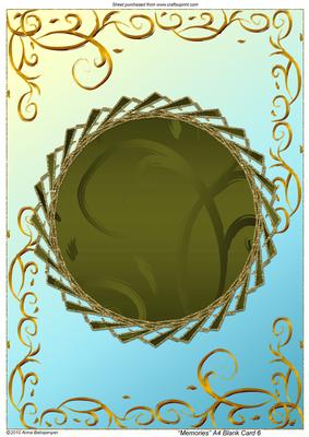 Memories A4 Blank Card 6