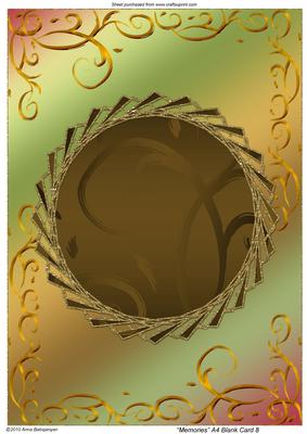 Memories A4 Blank Card 8