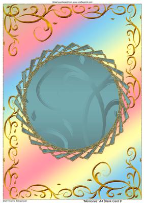 Memories A4 Blank Card 9
