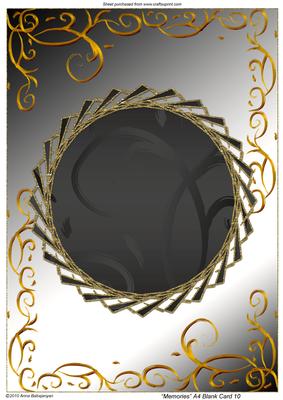 Memories A4 Blank Card 10