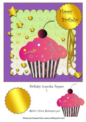 Birthday Cupcake Topper 1