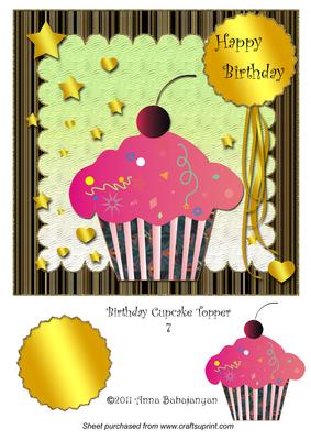 Birthday Cupcake Topper 7