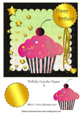 Birthday Cupcake Topper 8