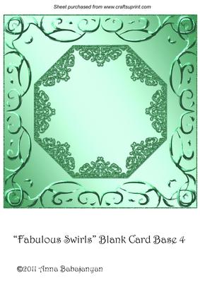 Fabulous Swirls Blank Card Base 4