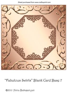 Fabulous Swirls Blank Card Base 7