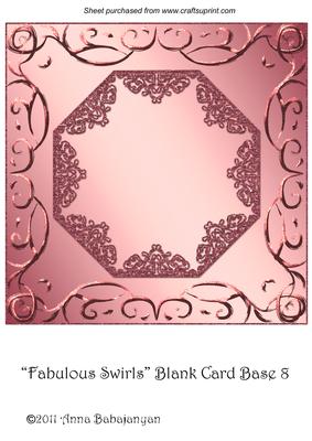 Fabulous Swirls Blank Card Base 8