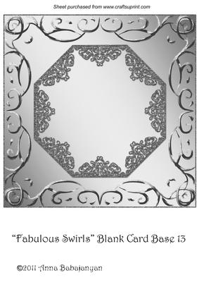 Fabulous Swirls Blank Card Base 13