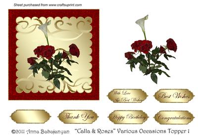 Calla & Roses Various Occasions Topper 1