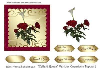 Calla & Roses Various Occasions Topper 2