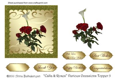 Calla & Roses Various Occasions Topper 5