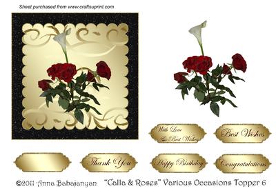 Calla & Roses Various Occasions Topper 6