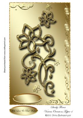 Swirly Flower Various Occasions Topper 4